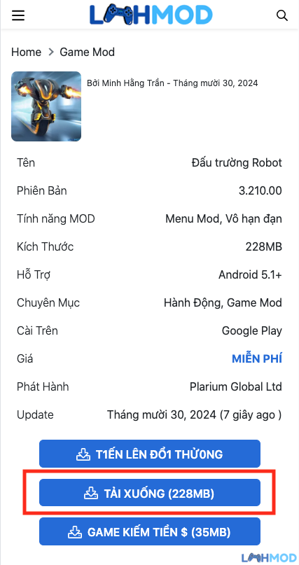 Ảnh 7 của Tải Hack Đấu Trường Robot 3.210.00 (Mod Menu, Vô Hạn Đạn) Hướng dẫn cài đặt file tải xuống