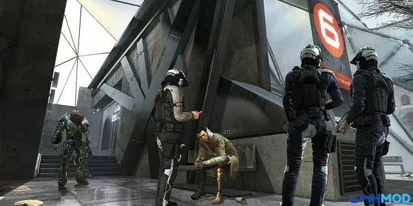 Ảnh 3 của Tải Deus Ex Mankind Divided Apk 1.2.1.2524 cho Android, IOS Adam Jensen đang khám phá một khu vực bí ẩn trong Deus Ex Mankind Divided