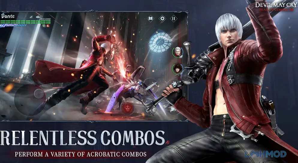 Ảnh 3 của Tải Devil May Cry Peak of Combat Apk 0.0.1.230322 cho Android iOs Nhân vật Dante tung chiêu thức đẹp mắt trong Devil May Cry: Peak of Combat