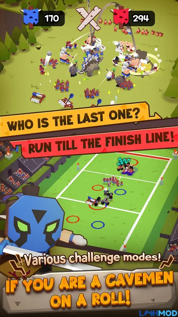 Ảnh 5 của Dino Clash: Tribal War Mod Apk 1.5.5 (Không quảng cáo) Màn hình tổng quan chiến trường trong Dino Clash: Tribal War