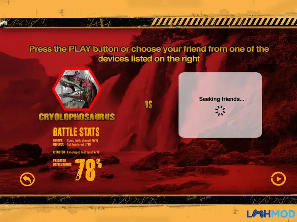 Ảnh 4 của Dinosaur Battle Mod Apk 13.51 (vô hạn kim cương/vàng) Giao diện chiến đấu với các chú khủng long sử dụng kỹ năng