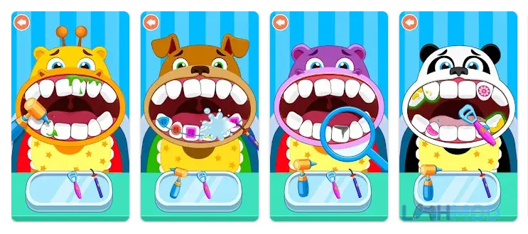 Ảnh 2 của Tải Doctor Dentist Game Apk 1.0.9 cho Android iOs Giao diện game Doctor Dentist Game với bệnh nhân là cá sấu đang chờ khám