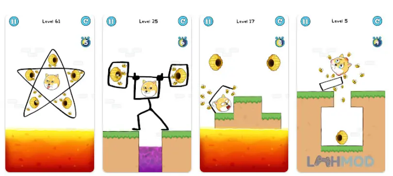 Ảnh 3 của Tải Doge Rescue Draw To Save Apk 1.0.15 cho Android iOs Thử thách của game Doge Rescue Draw To Save bản mod apk