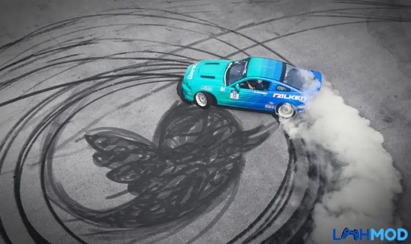 Ảnh 4 của Tải Donuts Drift Mod Apk 1.5.20 (Vô hạn tiền/ Không quảng cáo) Màn hình kết thúc một vòng chơi Donuts Drift hiển thị điểm số và thời gian