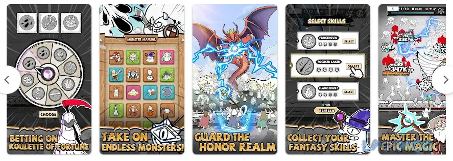 Ảnh 3 của Tải Doodle Magic Wizard vs Slime Apk V1.44 cho Android iOs Thế giới tưởng tượng trong Doodle Magic Wizard vs Slime