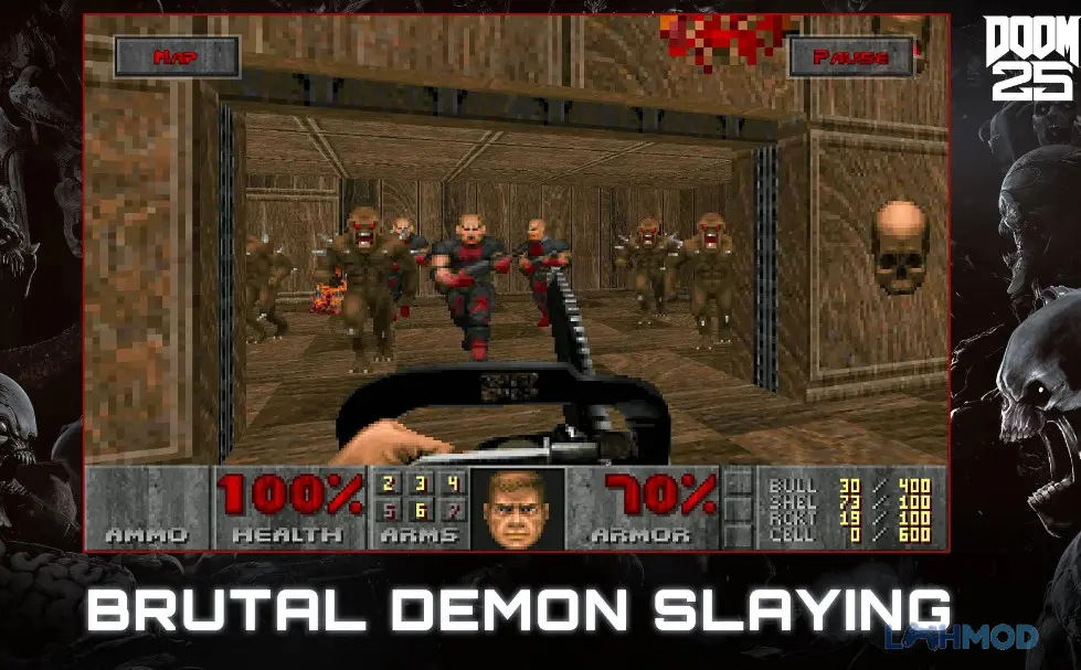 Ảnh 2 của Tải DOOM Apk https://apkmody.io/vi/game/doom-apk cho Android iOs Cảnh bắn súng trong DOOM Mod APK