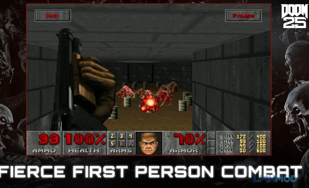 Ảnh 4 của Tải DOOM Apk https://apkmody.io/vi/game/doom-apk cho Android iOs Cận cảnh quái vật trong DOOM