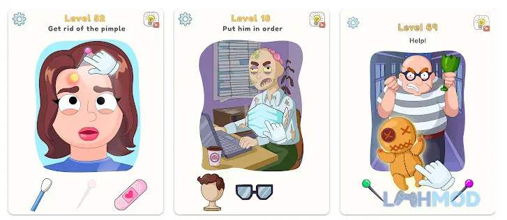 Ảnh 2 của Tải DOP 3 Displace One Part Mod Apk 1.1.1 (Vô Hạn Tiền) cho Android iOs Cảnh chơi game DOP 3 với các vật thể cần di chuyển