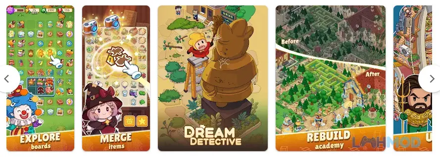 Ảnh 3 của Tải Dream Detective Merge Game Mod Apk 6.0.0 (Vô Hạn Năng Lượng) cho Android iOs Hình ảnh gameplay trong Dream Detective Merge Game Mod