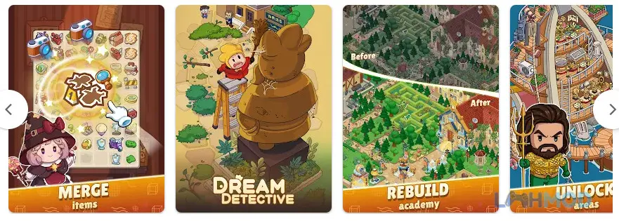 Ảnh 4 của Tải Dream Detective Merge Game Mod Apk 6.0.0 (Vô Hạn Năng Lượng) cho Android iOs Các vật phẩm có thể hợp nhất trong Dream Detective Merge Game