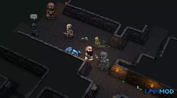 Ảnh 2 của Dungeon Slasher: Roguelike MOD APK v0.719.2 (Hệ số sát thương, God Mode) Thợ săn hầm ngục sẵn sàng chiến đấu