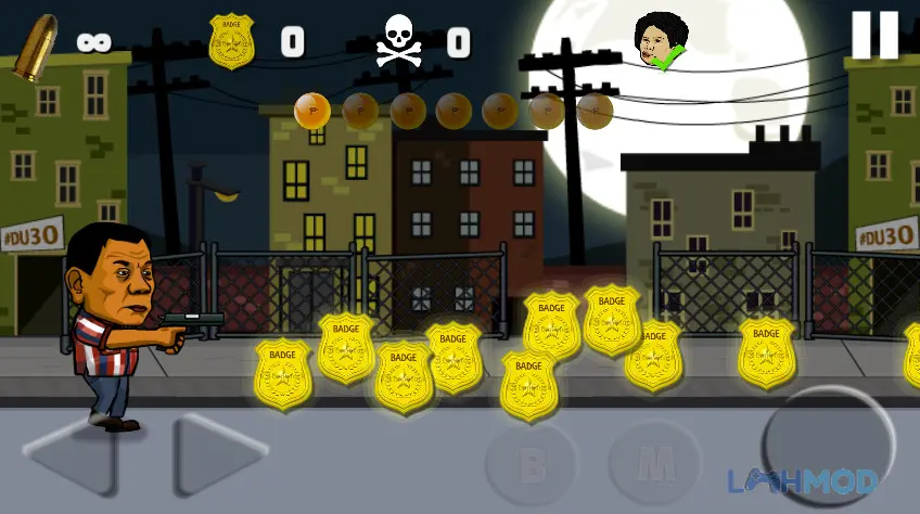 Ảnh 8 của Tải Duterte Fighting Crime 2 Mod Apk 3.5 (Free Shopping) cho Android iOs Tổng thống Duterte cầm súng máy chiến đấu chống lại zombie