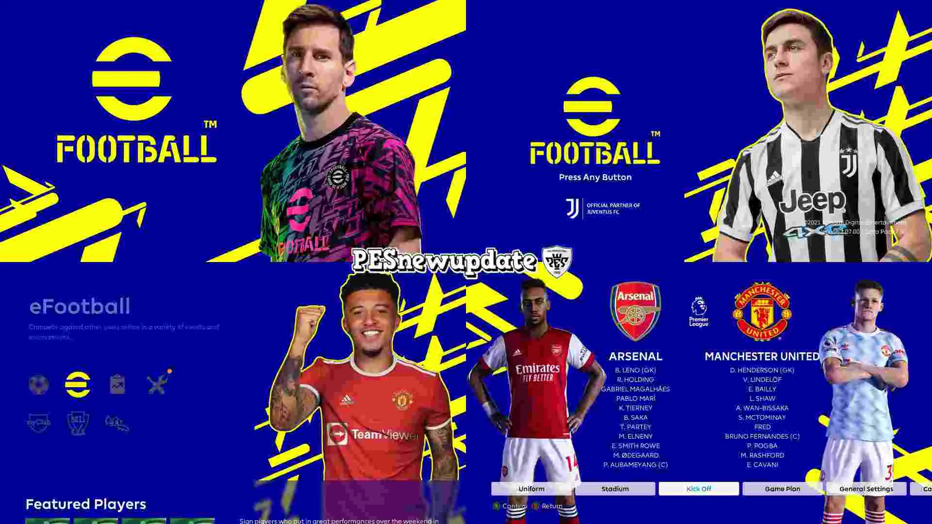Ảnh 5 của Tải game eFootball 2022 Mod APK 7.5.1 ( Vô Hạn Tiền ) Màn hình tải game eFootball PES 2021 Mod APK