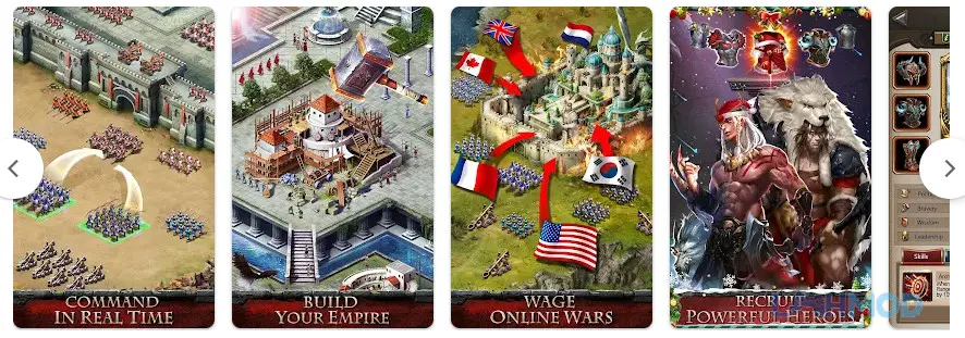 Ảnh 3 của Tải Empire War Age of hero Mod Apk 12.732 (Vô Hạn Tiền/Đá Quý) Android iOs Anh hùng trong Empire War Age of Hero Mod