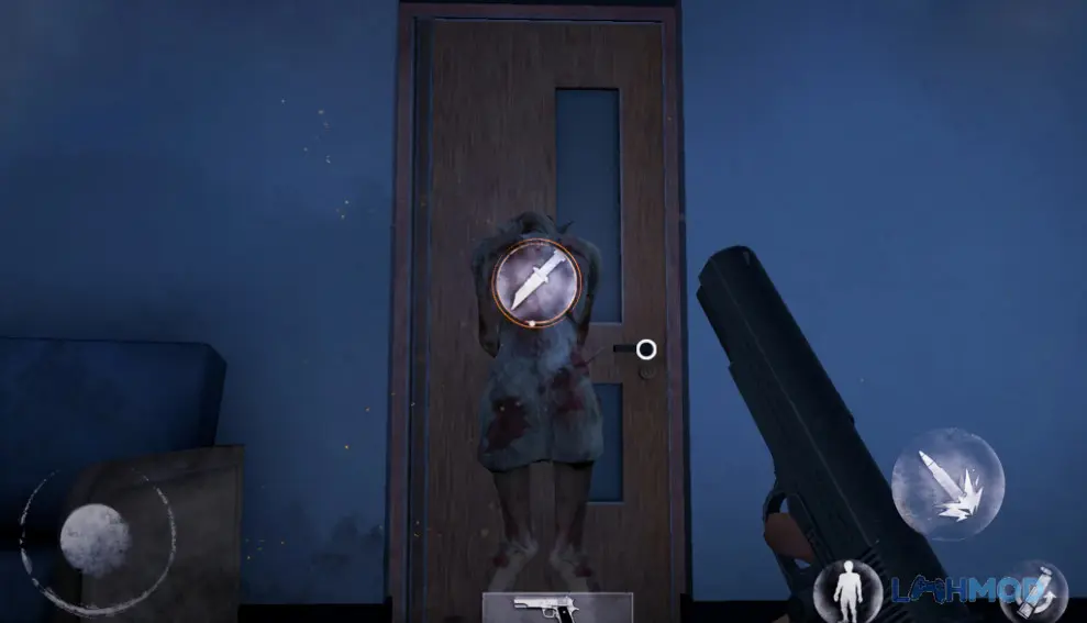 Ảnh 3 của Tải Endless Nightmare 2 Hospital Mod Apk 1.2.9 (Vô Hạn Tiền) cho Android iOs Cảnh chiến đấu trong Endless Nightmare 2, Jake đối mặt quái vật