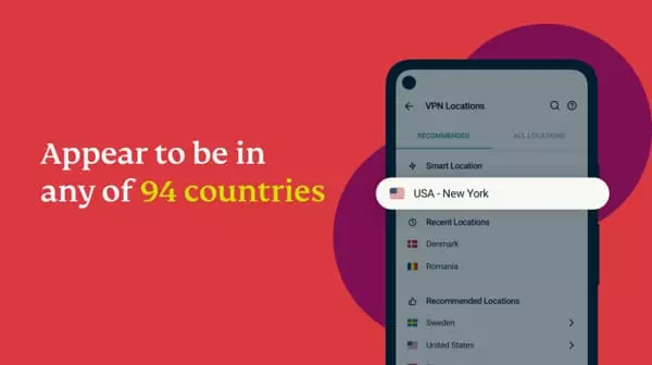 Ảnh 2 của Tải Expressvpn MOD APK 10.45.0 (Mở khóa premium) Android Giao diện đơn giản và trực quan của ExpressVPN, sẵn sàng kết nối