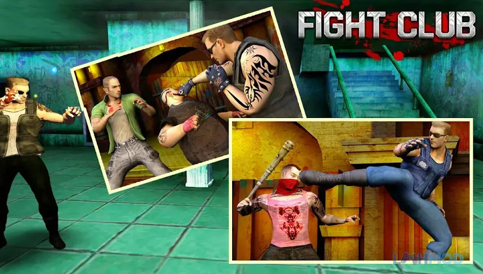Ảnh 4 của Tải Fight Club-Fighting Games Apk 2.4 cho Android iOs Alt text mô tả cảnh nhân vật trang bị vũ khí trong Fight Club-Fighting Games