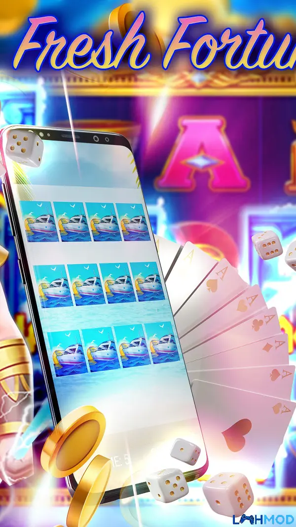 Ảnh 2 của Tải Fresh Fortune Apk 1.0 cho Android, iOS Màn hình tính năng Gamble trong game Fresh Fortune với lựa chọn đỏ hoặc đen