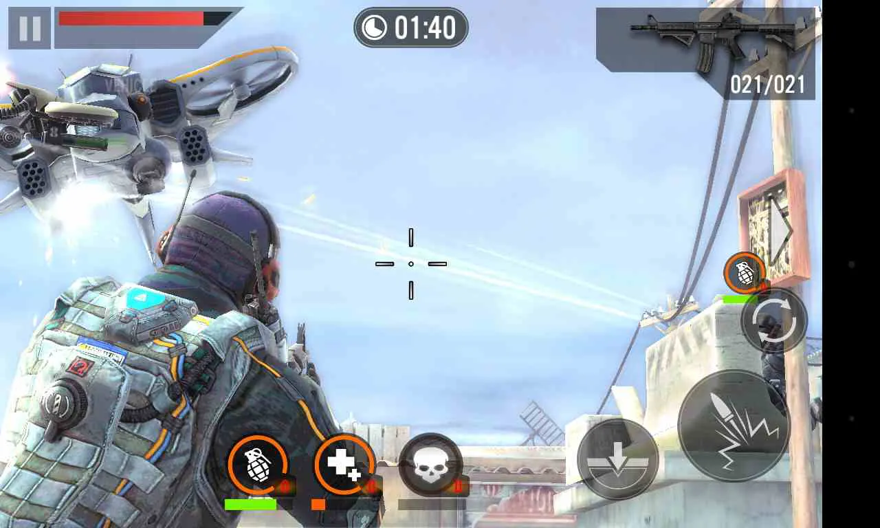 Ảnh 3 của FRONTLINE COMMANDO 2 Mod APK 3.0.3 (Menu, Vô Hạn Tiền) Giao diện chiến đấu của FRONTLINE COMMANDO 2