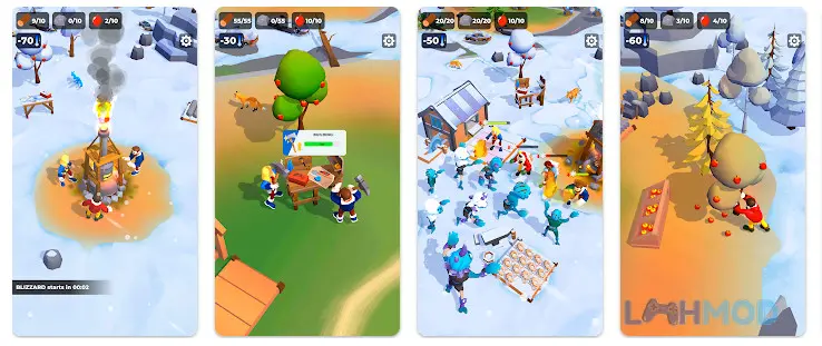 Ảnh 1 của Tải Frost Land Survival Mod Apk 1.16.10 (Vô Hạn Tiền, Fast Build) cho Android iOs Cảnh quan băng giá rộng lớn trong Frost Land Survival