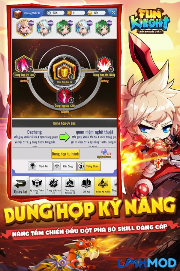 Ảnh 3 của Tải game Fun Knight Apk 1.0.4 cho Android, IOS Giao diện chọn chế độ chơi và các hoạt động trong Fun Knight
