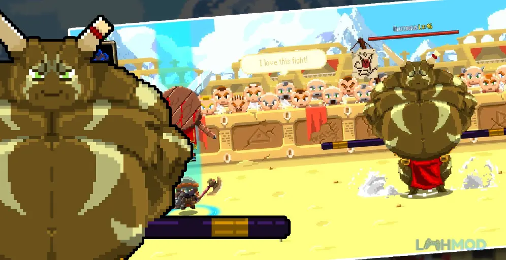 Ảnh 6 của Tải Gladiator Rising 2 Mod Apk 1.0946 (Vô Hạn Tiền/MP/SP) cho Android iOs Đồ họa pixel art của Gladiator Rising 2 Mod Apk
