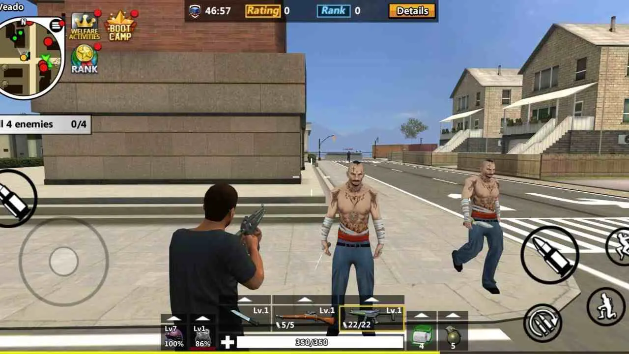 Ảnh 4 của Tải game Grand Crime Gangster Mod APK 1.10 (Vô Hạn Đạn) Hệ thống vũ khí trong Grand Crime Gangster Mod