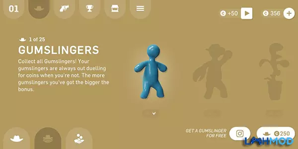 Ảnh 4 của Tải Gumslinger MOD APK 3.2 (Mở khóa tất cả vũ khí) Android iOS Giao diện hỏi đáp trong Gumslinger