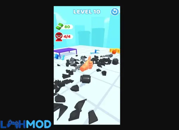 Ảnh 4 của Tải Hand Strike APK 6.4.7 cho Android iOS Nhân vật chính của Hand Strike đang tung cú đấm mạnh mẽ vào đối thủ