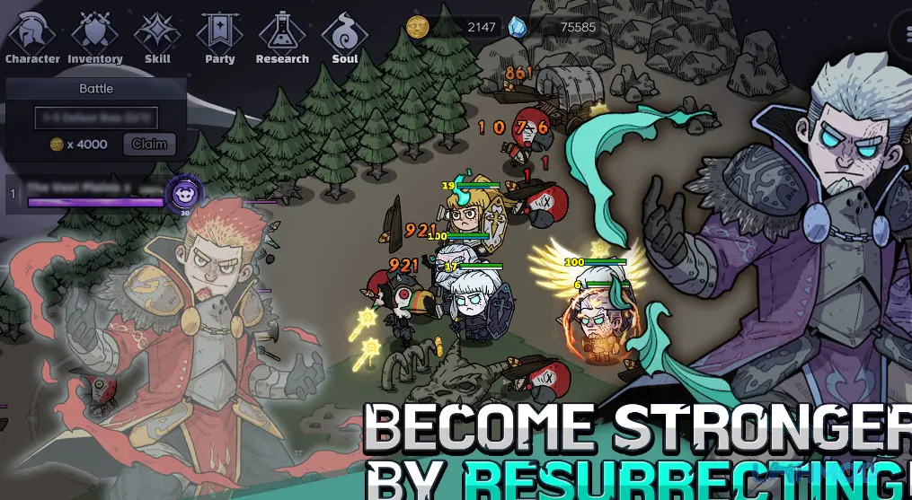 Ảnh 1 của Tải Heroes Never Die Apk 1.05.07 cho Android iOs Cảnh chiến đấu trong Heroes Never Die với nhiều hiệu ứng kỹ năng