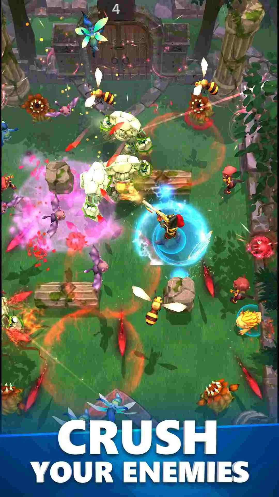 Ảnh 3 của Tải game Heroics: Epic Fantasy Legend Mod APK 3.10.31 (Bất tử/Onehit) Giao diện menu game với các tùy chọn và thông tin nhân vật