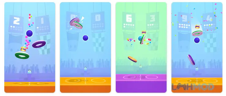 Ảnh 2 của Tải Hoop Stars Apk 1.6.17 cho Android iOs Cảnh chơi trong Hoop Stars với quả bóng và vòng rổ
