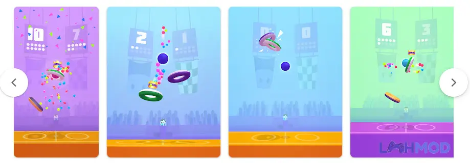 Ảnh 3 của Tải Hoop Stars Apk 1.6.17 cho Android iOs Người chơi điều khiển quả bóng vượt qua các vòng trong Hoop Stars