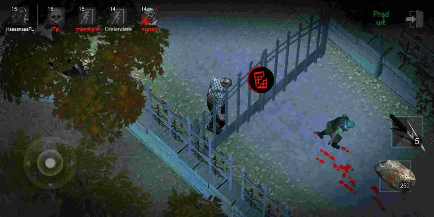 Ảnh 3 của Tải game Horrorfield Mod APK 1.4.9 (Hack Map) Giao diện Horrorfield Mod APK với một người sống sót đang lẩn trốn