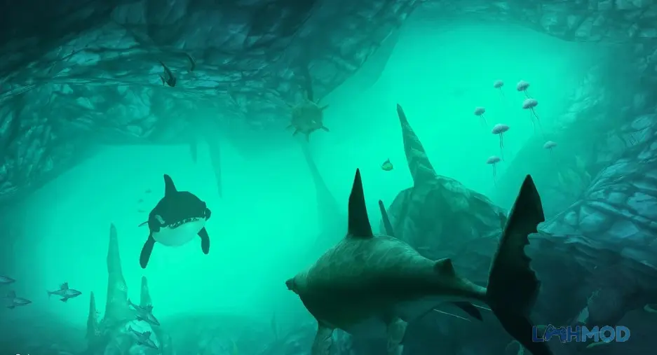 Ảnh 2 của Tải Hungry Shark VR Apk 1.0 cho Android iOs Cá mập đang bơi trong môi trường đại dương thực tế ảo