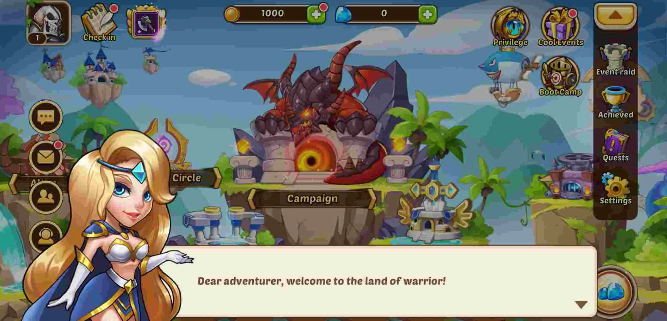 Ảnh 4 của Idle Heroes Mod APK 1.28.0 (VIP 13, Vô Hạn Tiền, Mở Khóa) Alt text: Anh hùng tấn công quái vật với hiệu ứng kỹ năng đặc biệt