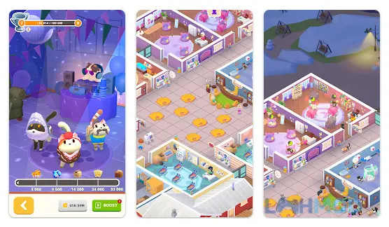 Ảnh 6 của Tải game Idle Pet Shelter Mod Apk 1.7.1 (Vô Hạn Tiền) cho Android iOs Chú mèo con đang uống sữa từ bình, thể hiện sự dễ thương
