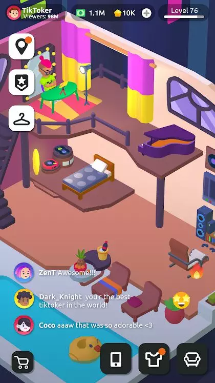 Ảnh 3 của Tải game Idle Tiktoker Mod APK 1.1.13 (Mua Sắm Miễn Phí) Nâng cấp thiết bị trong phòng làm việc của Tiktoker