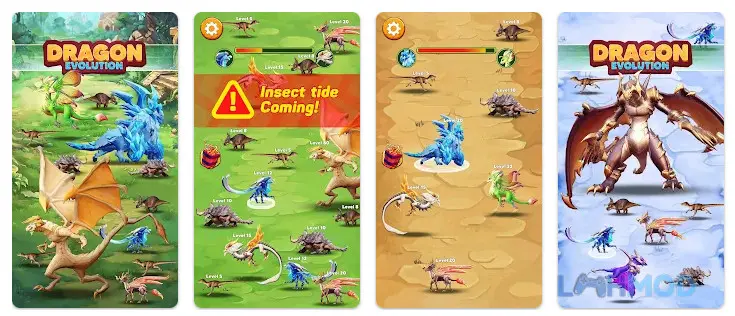 Ảnh 4 của Tải Insect Evolution War 2 Apk v1.0.9 cho Android iOs Giao diện chiến đấu của Insect Evolution War 2 với các loài côn trùng đang giao tranh dữ dội