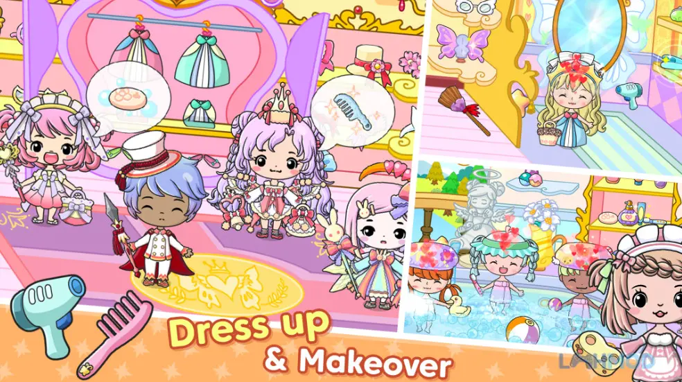 Ảnh 3 của Jibi Land Princess Castle Mod Apk 2.2.1 (Mua hàng Free) – LMHMOD Khung cảnh phiêu lưu và khám phá trong thế giới thần tiên của Jibi Land