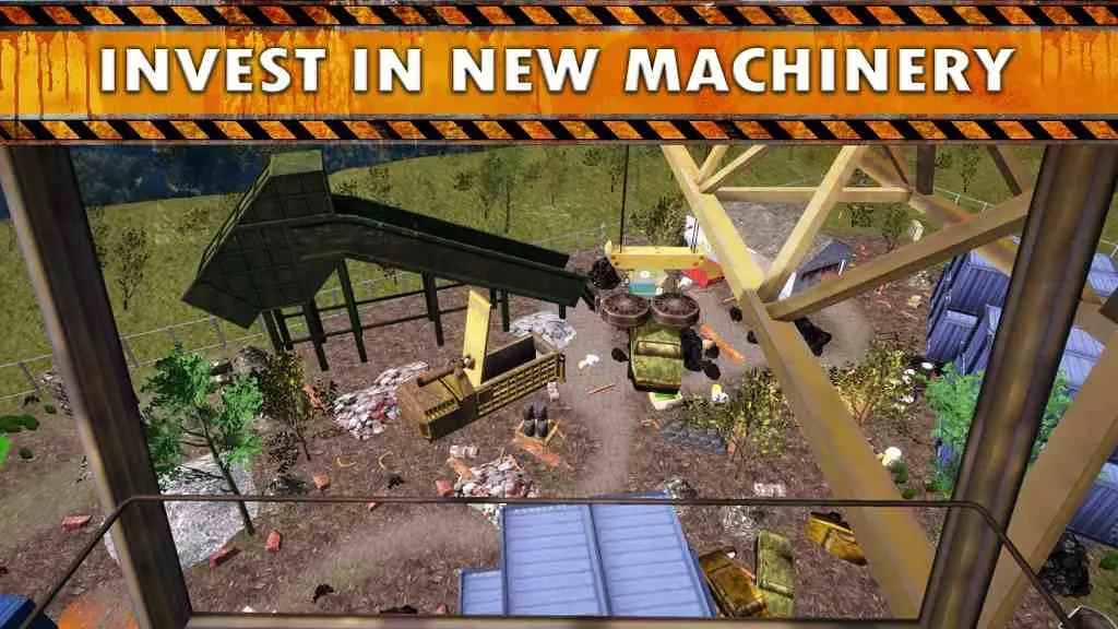Ảnh 4 của Tải game Junkyard builder simulator Mod APK v2.015 (Vô Hạn Tiền) Giao diện điều khiển trong game với các lựa chọn công việc và vật phẩm
