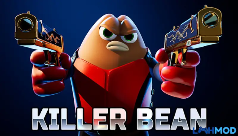 Ảnh 2 của Tải Killer Bean Unleashed Apk 5.07 cho Android Nhân vật Killer Bean đang nhảy và bắn hạ kẻ thù trong màn chơi