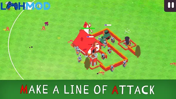 Ảnh 2 của Kingdom Guard MOD APK 1.0.330 (One Hit) cho Android iOS Một chiến binh trong Kingdom Guard đang chuẩn bị chiến đấu