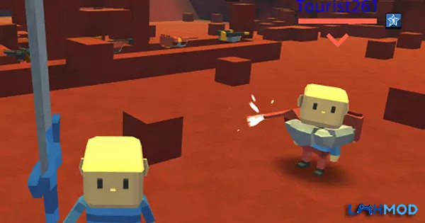 Ảnh 3 của Tải Kogama MOD APK 2.30.14 (Miễn phí mua sắm/Vô hạn tiền) Android Nhân vật đang tương tác trong một không gian xây dựng của Kogama