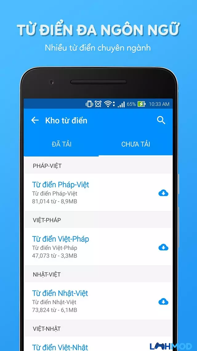 Ảnh 2 của Tải ứng dụng Laban Dictionary Apk 1.5.8 cho Android, IOS Giao diện chính của ứng dụng tùy chỉnh chủ đề