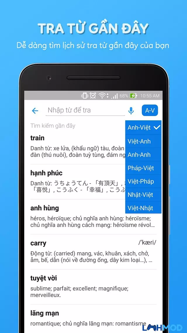 Ảnh 4 của Tải ứng dụng Laban Dictionary Apk 1.5.8 cho Android, IOS Tùy chọn cài đặt widget và hình nền sống động