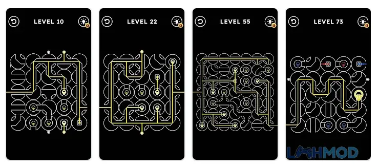 Ảnh 2 của Tải game Laser Bounce Puzzle Apk 2.7.0 cho Android iOs Mô tả màn chơi Laser Bounce Puzzle với các vật thể được sắp xếp