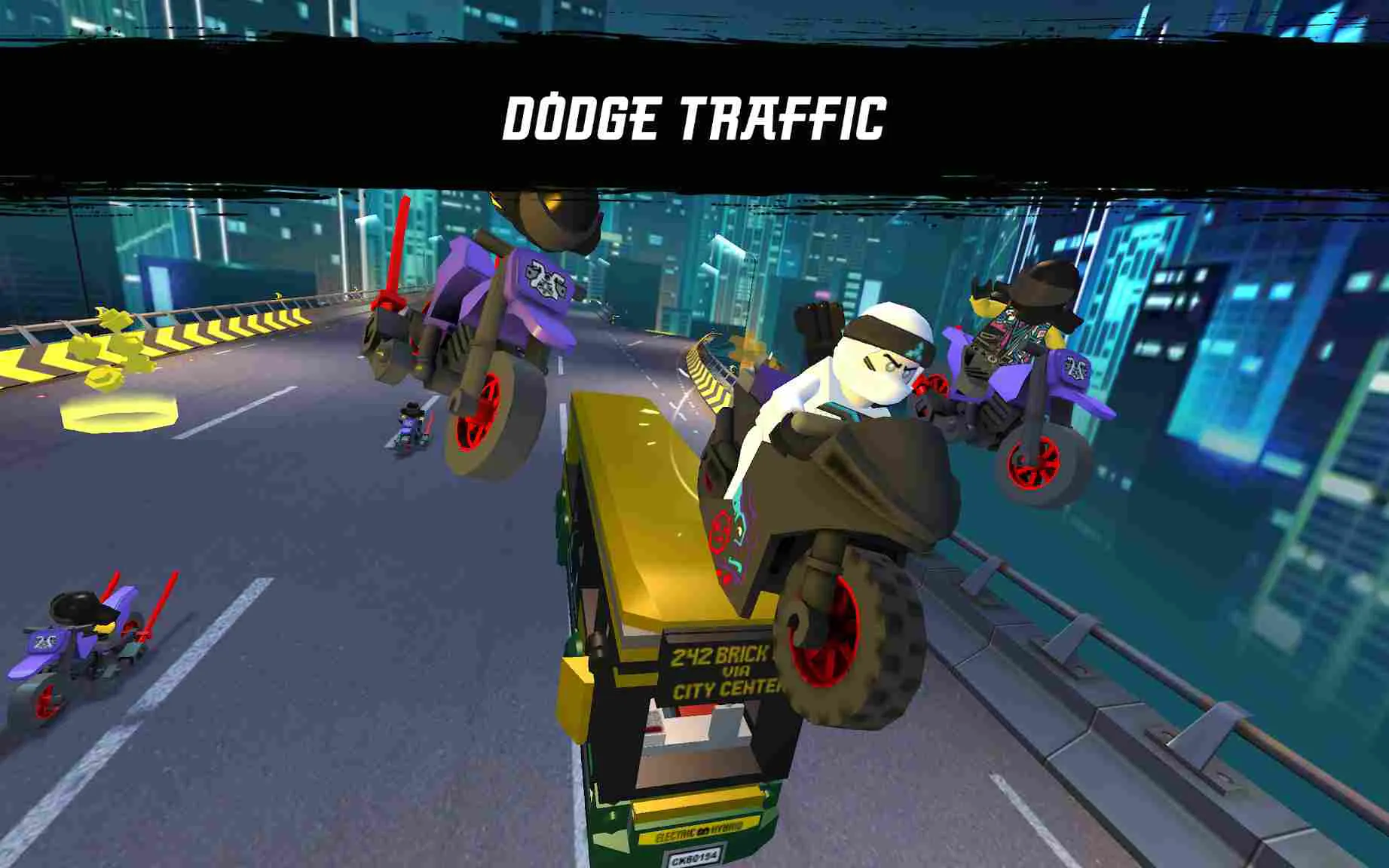 Ảnh 3 của Tải game LEGO NINJAGO: Ride Ninja Mod APK v20.5.430 (Mở Khoá Tất Cả) Màn hình hiển thị nhiệm vụ và các chỉ số trong game