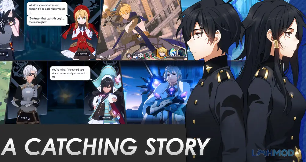 Ảnh 1 của Tải Lord of Heroes anime games Mod Apk 1.3.042509 (Vô Hạn Tiền) cho Android Cảnh một nhân vật anh hùng trong Lord of Heroes