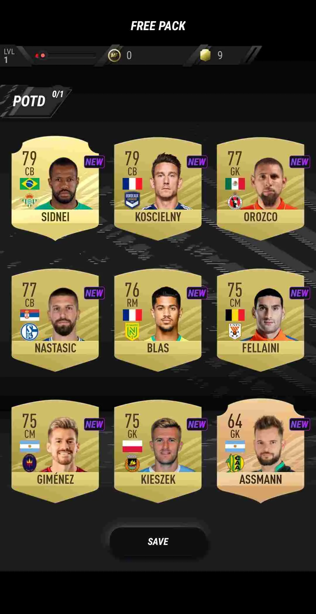 Ảnh 2 của Tải game MAD FUT 22 Mod APK 1.2.4 (Mở khóa tất cả) Giao diện chọn thẻ cầu thủ trong MAD FUT 22 Mod